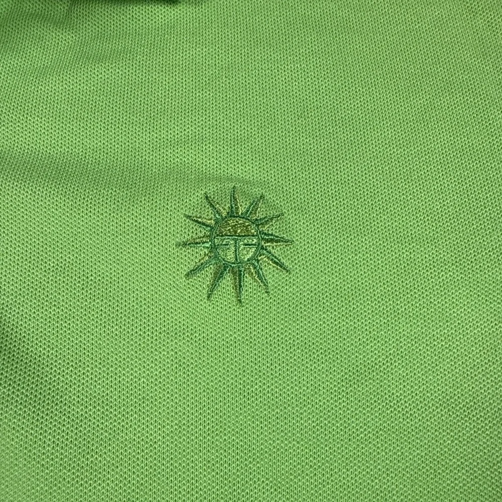 Ralph Lauren Golf Mens XL Lime Green Long Sleeve Polo Shirt Sun Logo Classic Fit